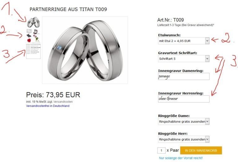 Wunderschöne Ringe aus Titan mit Gutschein-Code