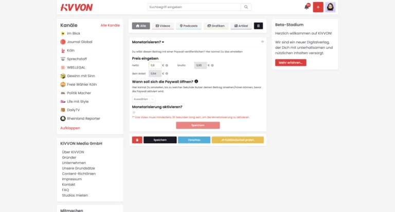 KiVVON: Der Game-Changer für Content-Creators